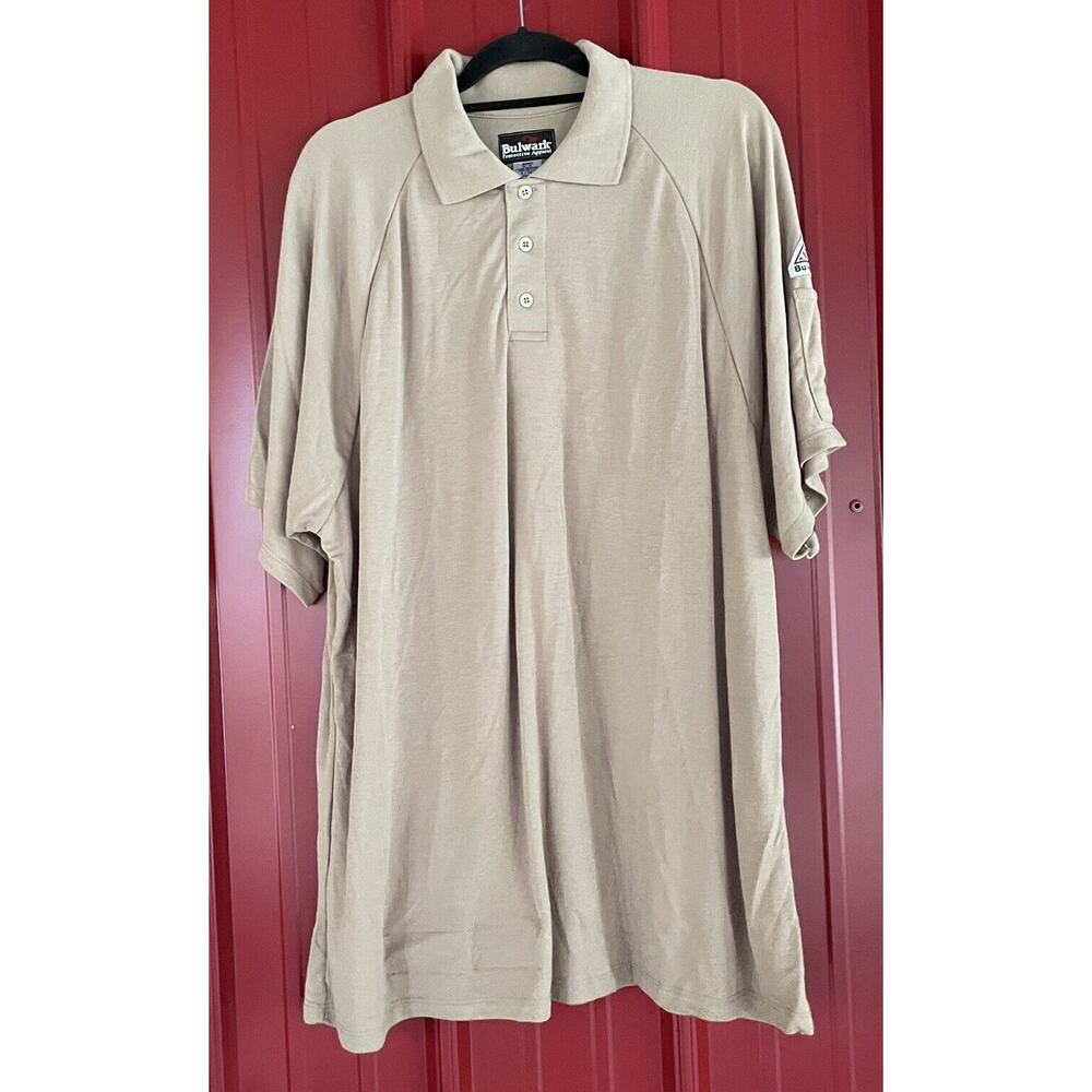 Bulwark FR Shirt Polo Flame Resistant Short Sleeve‎ Raglan Mens XL